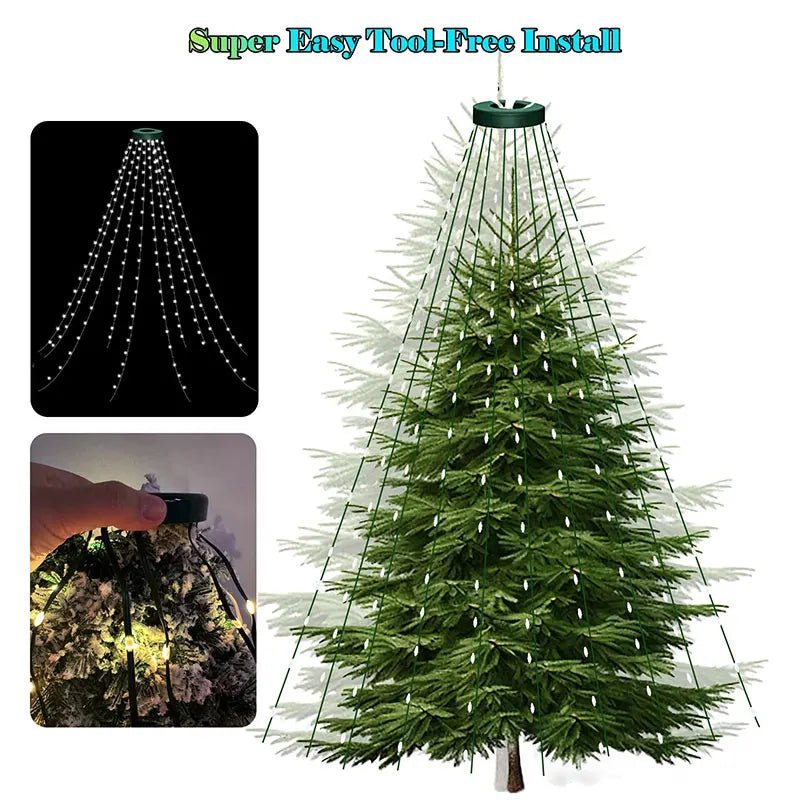Smart Christmas Tree 2.1M – 400 LED RGB Fairy Lights with Remote & App Control - silverfoxgoods